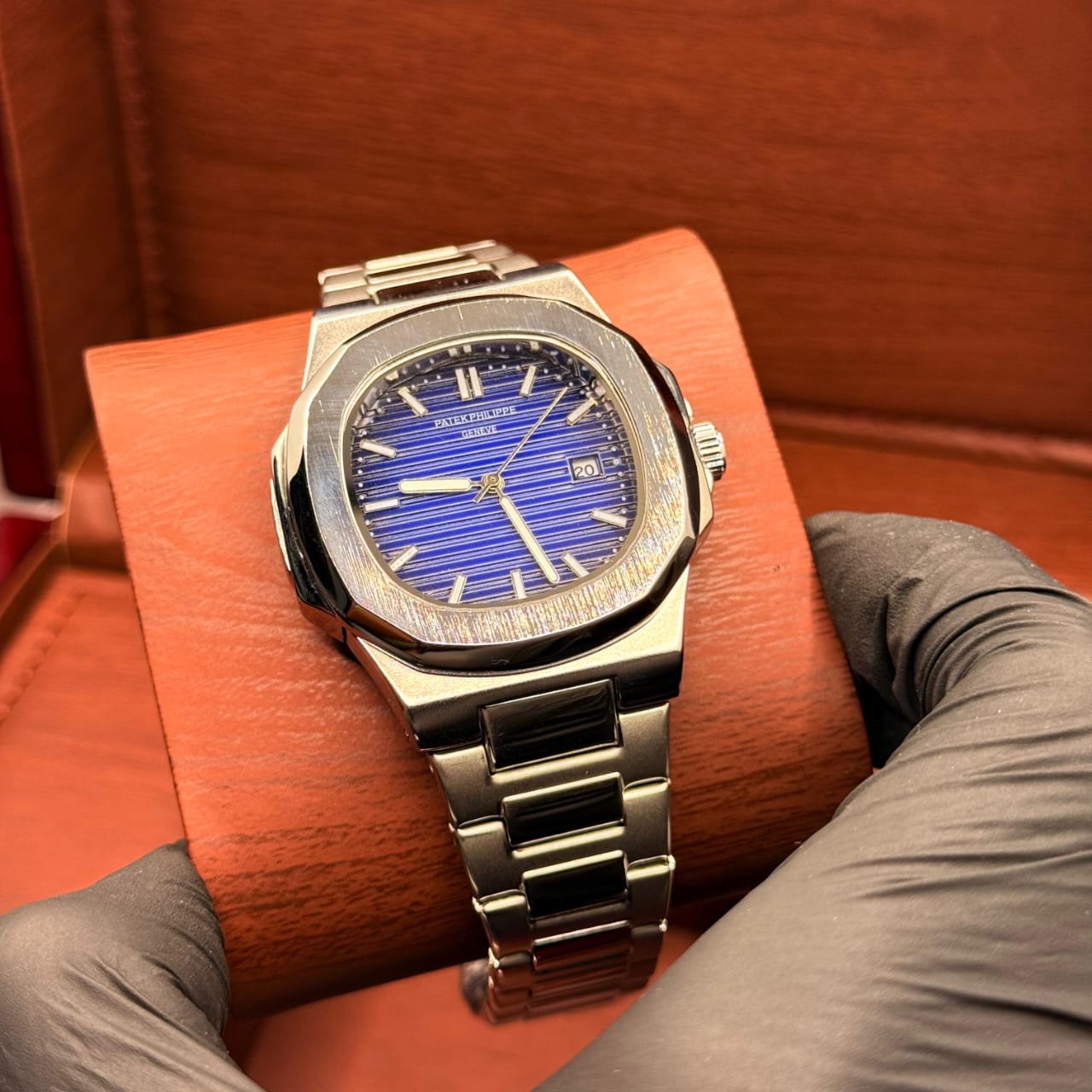 PP Silver | Blue Dial with Date