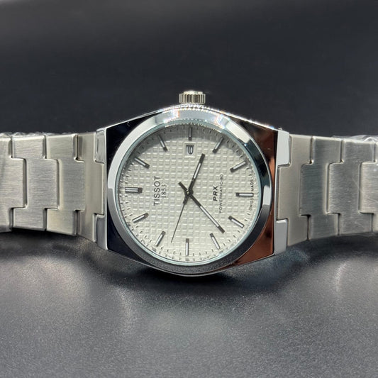 TISSOT PRX | White Dial with Silver Chain