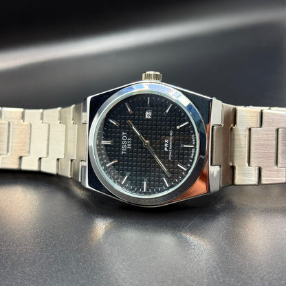 TISSOT PRX | Black Dial with Silver Chain