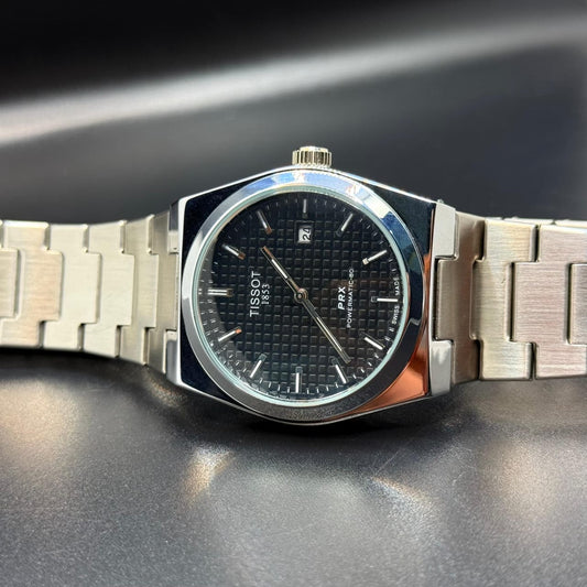 TISSOT PRX | Black Dial with Silver Chain