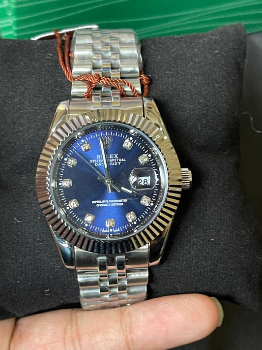 Rolex | Silver Case with Blue Dial