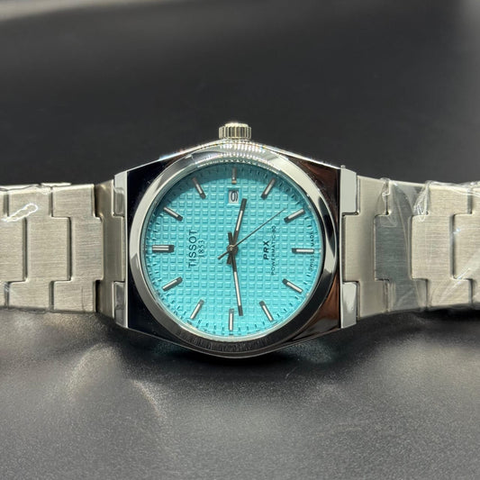 TISSOT PRX | Tiffany Dial with Silver Chain